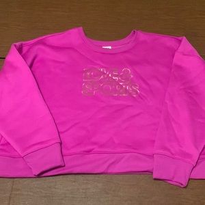 Hot pink love and sport sweatshirt